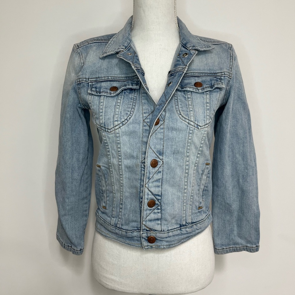 Peek Kids Light Denim Jacket with Beautiful Embroidered Butterfly Back 2XL (12)
